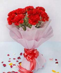 Red Carnations with Chocolates